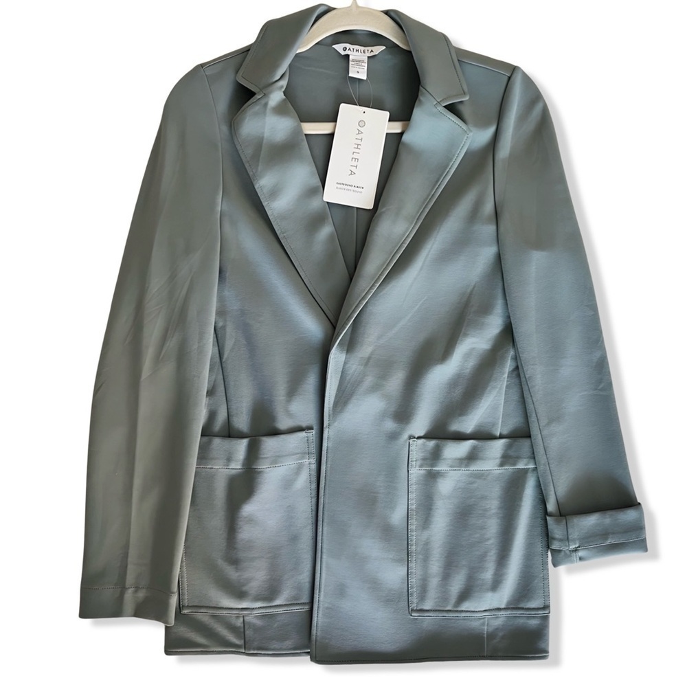 NWT Athleta Eastbound Travel Blazer | Minimalistic Grey | Size 0 - Picture 9 of 14